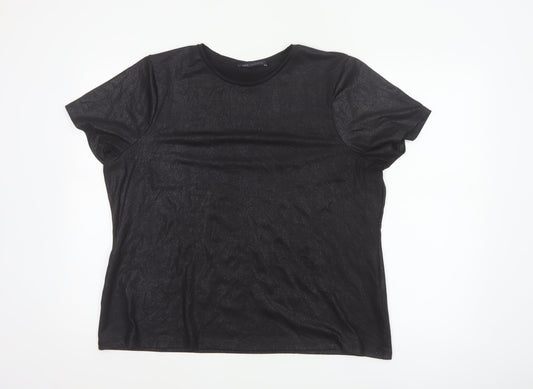 Marks and Spencer Women’s Black Short Sleeve Basic T-Shirt Size 18