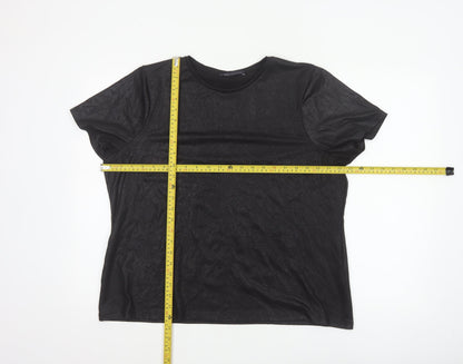 Marks and Spencer Women’s Black Short Sleeve Basic T-Shirt Size 18