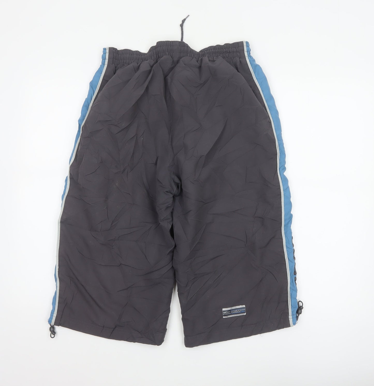 Umbro Men's Grey Blue Cargo Shorts M 32/34 Elastic Waist Sports Style