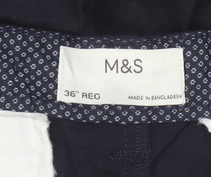 Marks and Spencer Men’s Black 36 Regular Stretch Chino Shorts