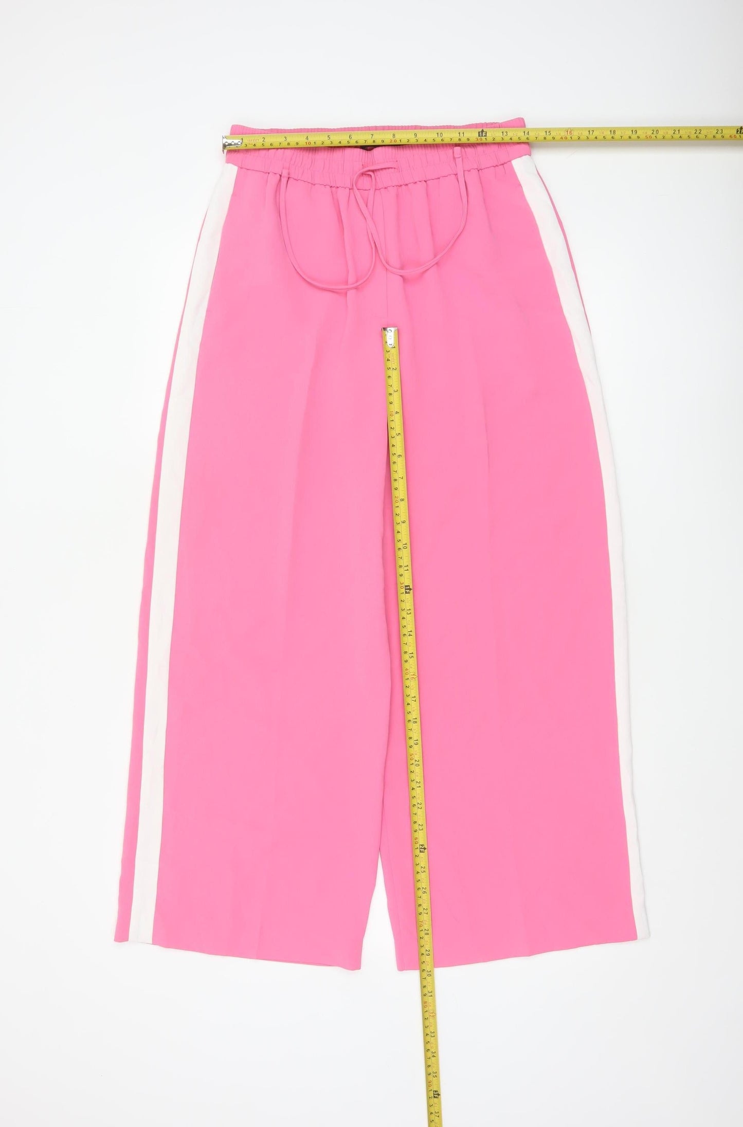 Marks and Spencer Womens Pink Wide-Leg Trousers Size 10