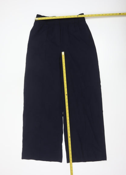 Marks and Spencer Women's Blue Size 10 Wide-Leg Stretch Trousers