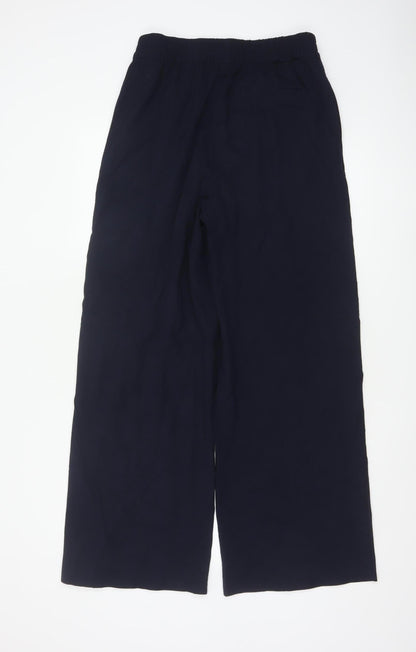 Marks and Spencer Women's Blue Size 10 Wide-Leg Stretch Trousers