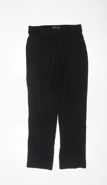 Marks and Spencer Women’s Black Straight Leg Stretch Trousers Size 12