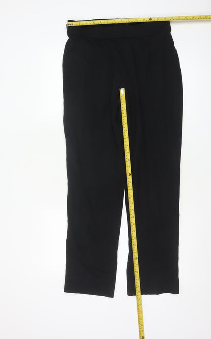 Marks and Spencer Women’s Black Straight Leg Stretch Trousers Size 12