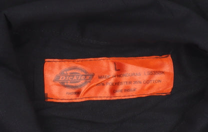 Dickies Men’s Black Jägermeister Work Shirt L Short Sleeve Button-Up