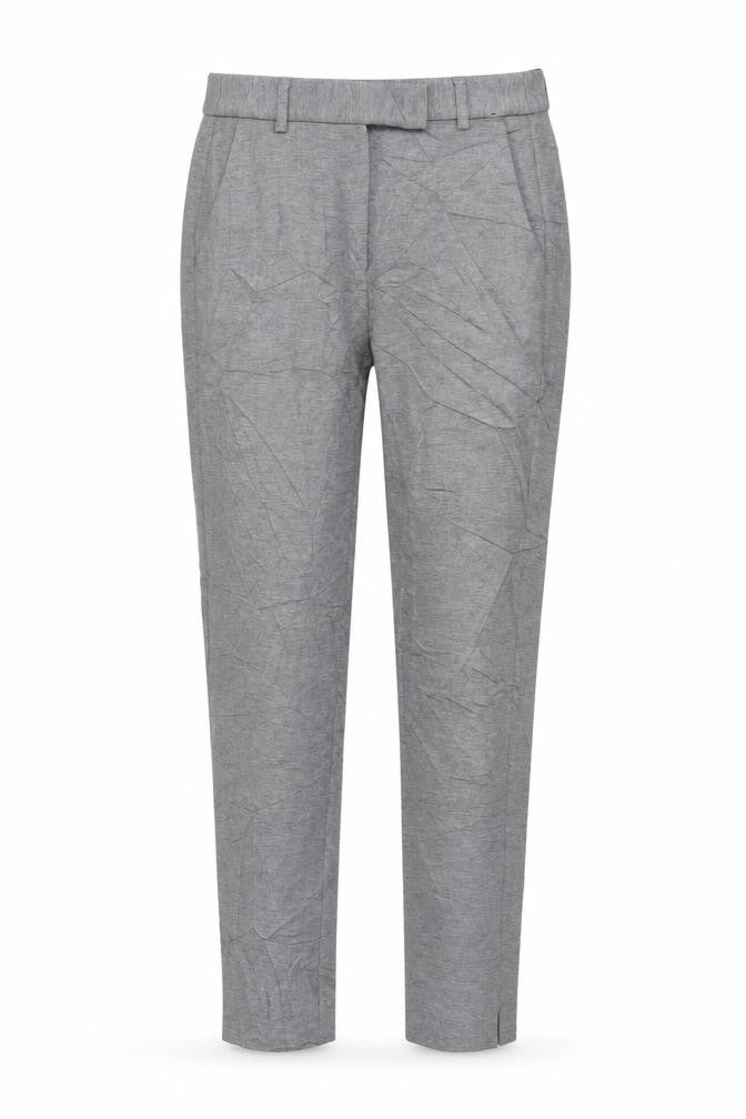 Marks & Spencer Womens Grey Size 8 Short Slim Fit Jersey Trousers