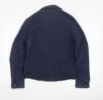 Banana Republic Men’s Blue Bomber Jacket S Nylon Cotton Lined