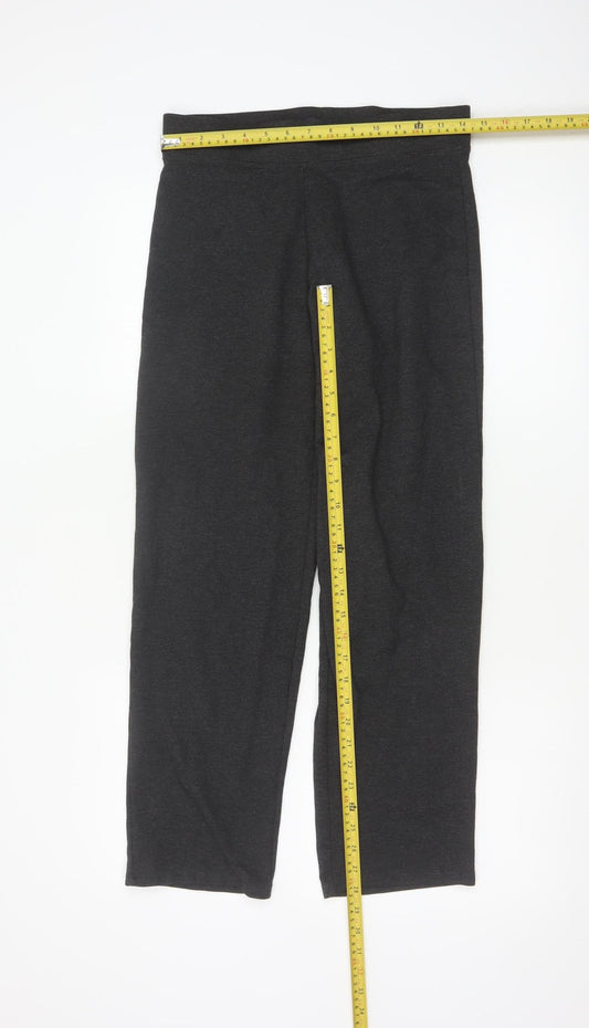 Marks and Spencer Women’s Black Jersey Straight Leg Trousers Size 10
