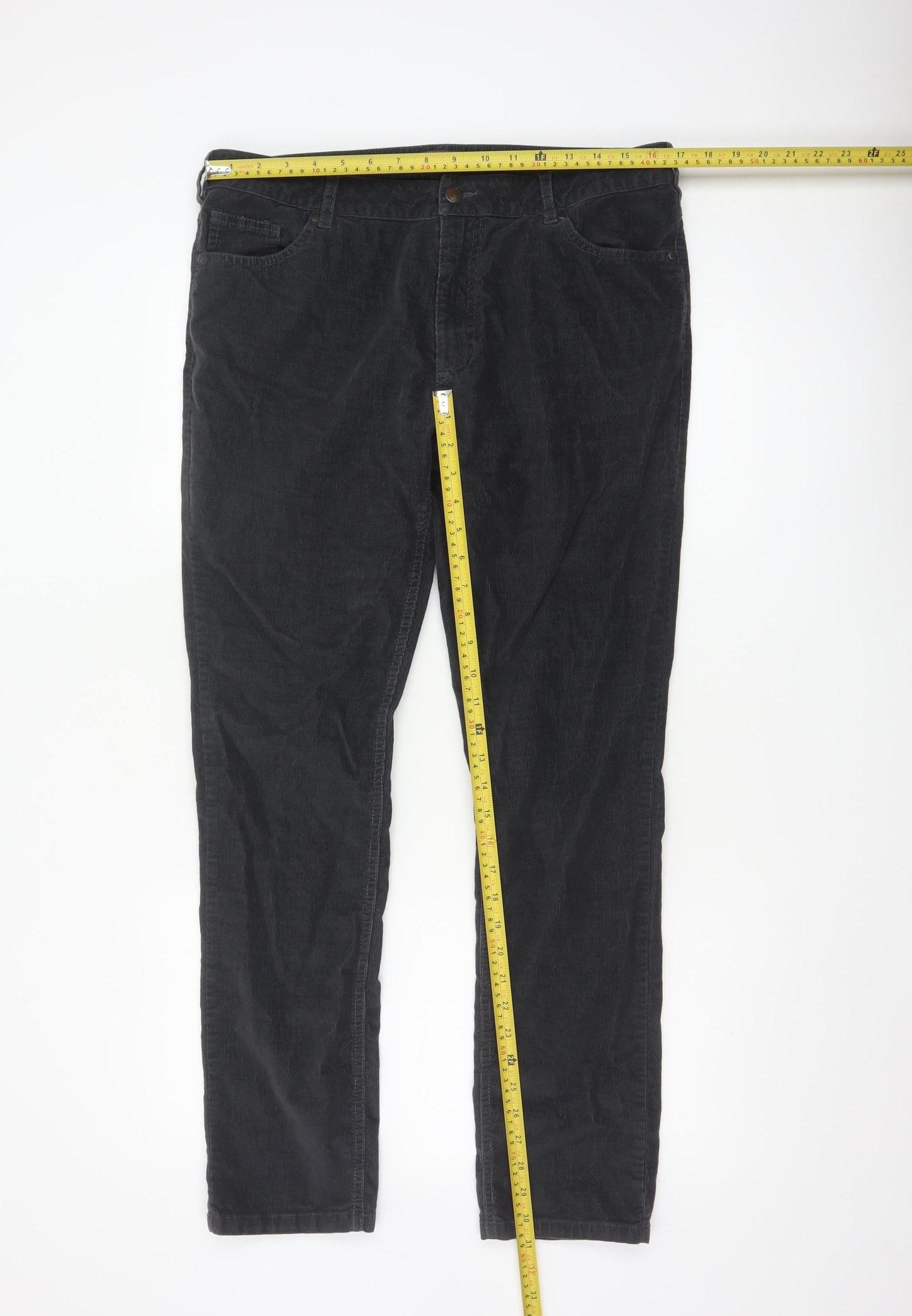 Phase Eight Women’s Black Corduroy Chino Trousers Size 14