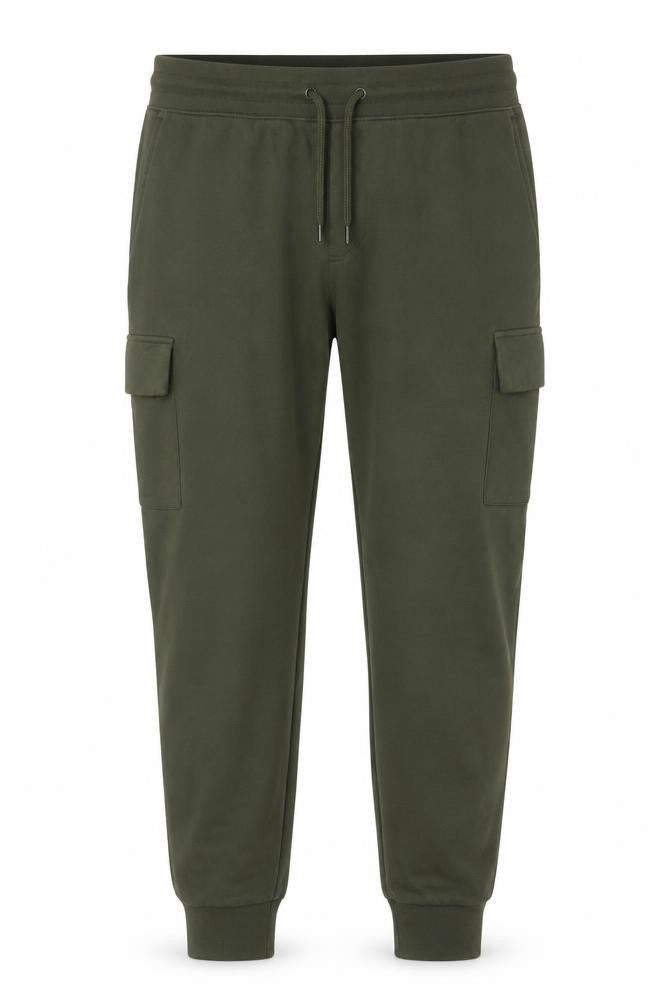 Marks and Spencer Men's Green Cargo Jogger Trousers L Regular Fit