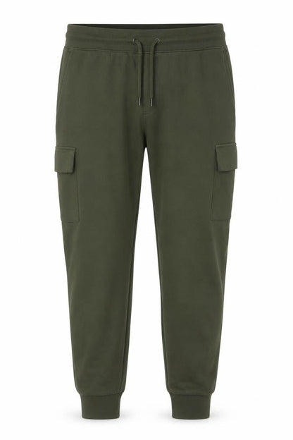 Marks and Spencer Men's Green Cargo Jogger Trousers L Regular Fit