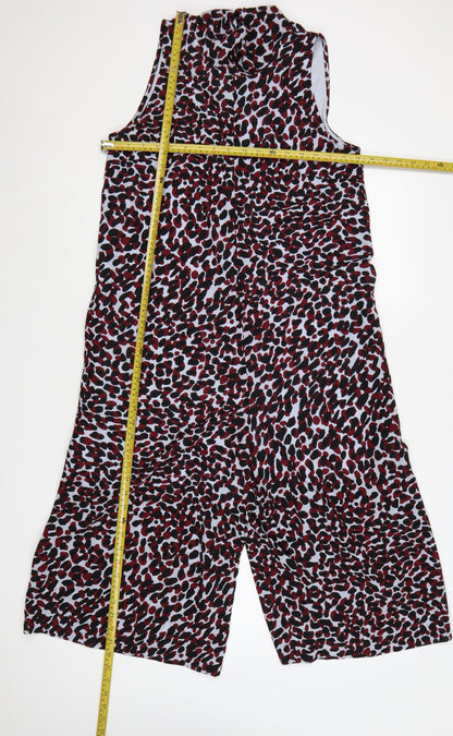 Great Plains Womens Multicoloured Animal Print Sleeveless Jumpsuit Size 12