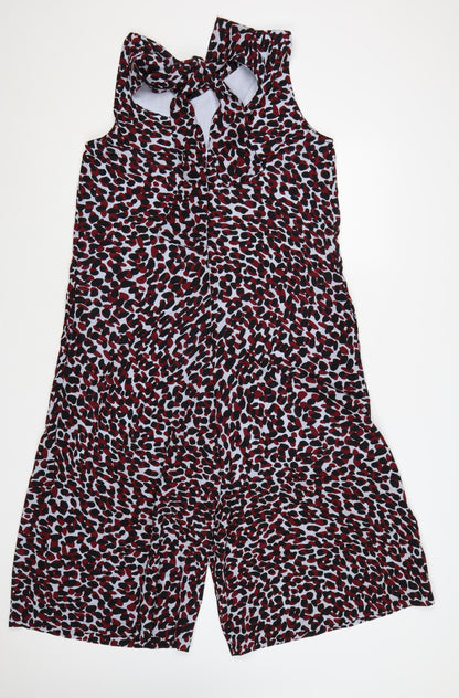 Great Plains Womens Multicoloured Animal Print Sleeveless Jumpsuit Size 12