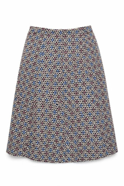 Marks and Spencer Women's Multicoloured Geometric Midi A-Line Skirt Size 12