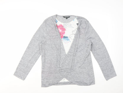 Bonmarché Women’s Grey Long Sleeve Open Cardigan Size 18