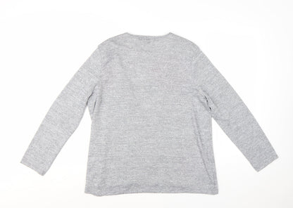 Bonmarché Women’s Grey Long Sleeve Open Cardigan Size 18