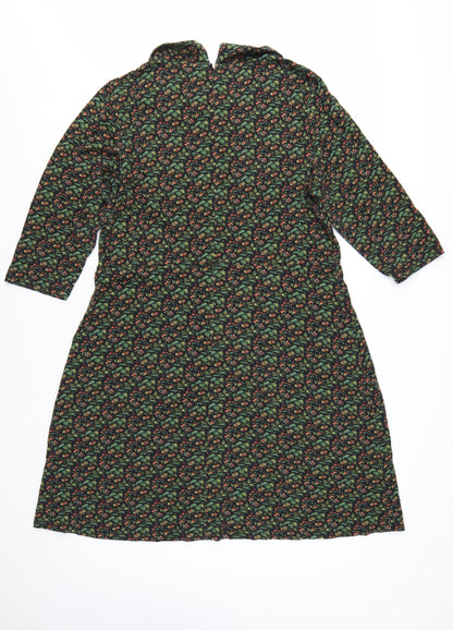 Laura Ashley Women's Multicoloured Floral A-Line Dress Size 18