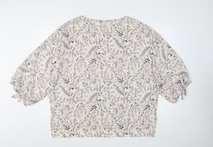 Modern Rarity Women's Multicoloured Floral Tunic Blouse Size M