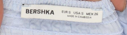 Bershka Women Blue Short Slip Dress Summer Size S