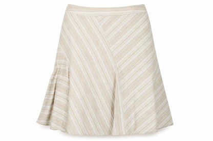 Bonmarché Women’s Beige Linen Blend A-Line Knee Length Skirt Size 24