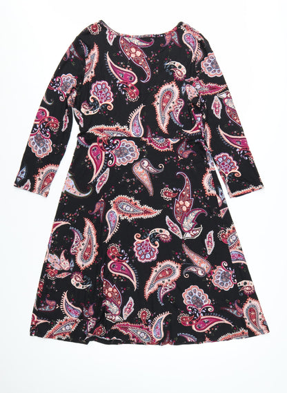 Principles Women’s Multicoloured Paisley Knee Length A-Line Dress Size 14