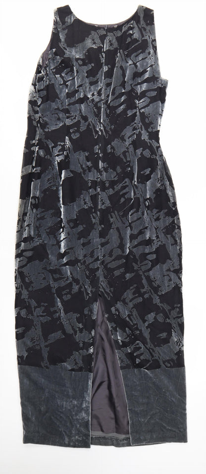 Richards Women’s Black Long Sheath Velvet Dress Size 12