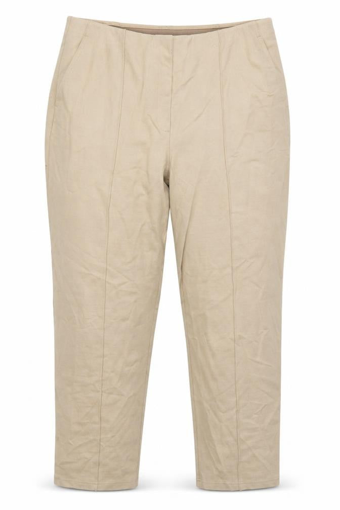 Marks & Spencer Women Beige Size 20 Regular Viscose Blend Trousers