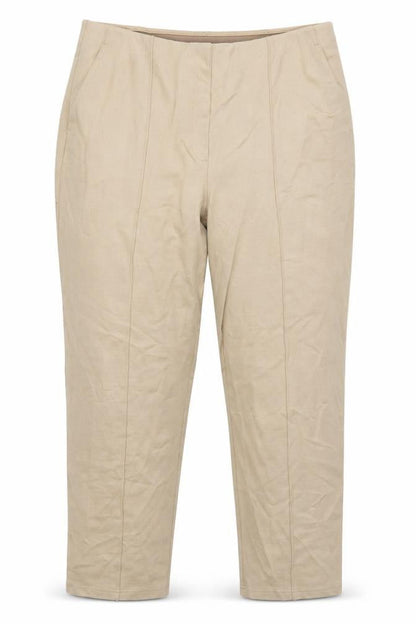 Marks & Spencer Women Beige Size 20 Regular Viscose Blend Trousers