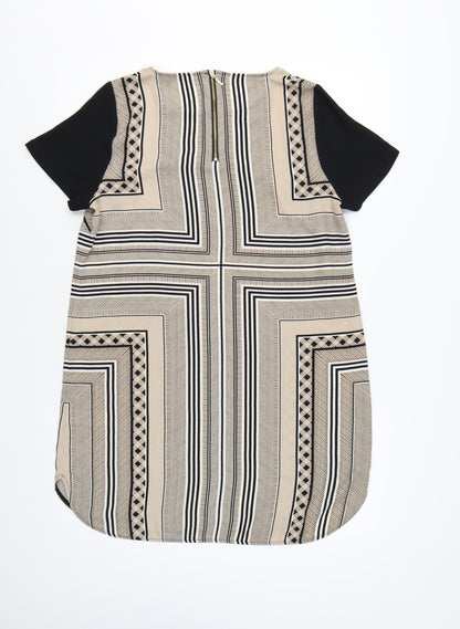 Marks and Spencer Women Beige Geometric Shift Dress Size 12
