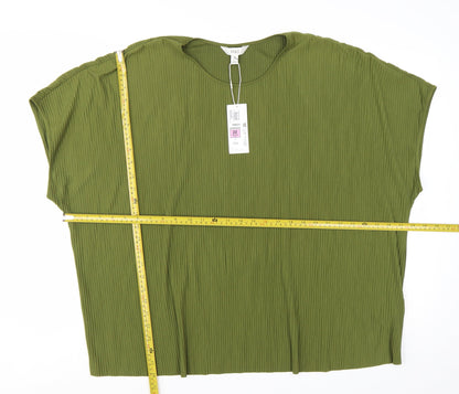 Marks and Spencer Women’s Green Size 22 Basic Jersey Blouse Top