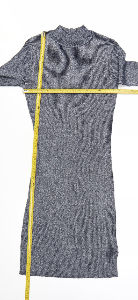Atmosphere Women’s Grey Ribbed Bodycon Knit Dress Size 14