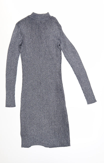 Atmosphere Women’s Grey Ribbed Bodycon Knit Dress Size 14