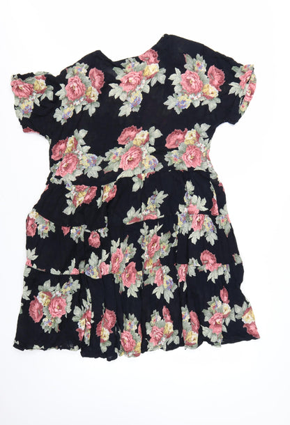 Rue St. Paul Women’s Multicoloured Floral Rayon A-Line Dress M