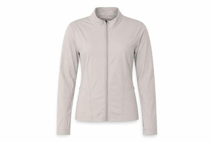 RAPBIN Women's Beige XL Full Zip Lightweight Active Track Jacket