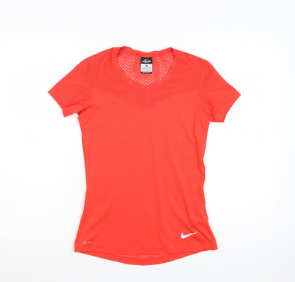 Nike Pro Dri-FIT Women's Red Slim Fit Active T-Shirt Size S