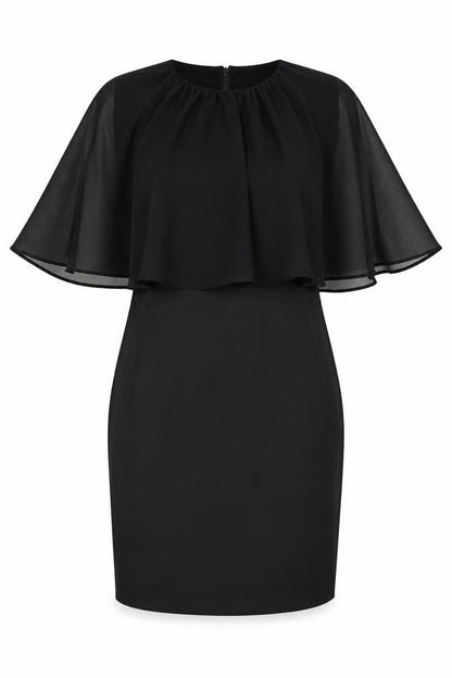 Marks & Spencer Women’s Black Size 8 Sheath Cape Dress