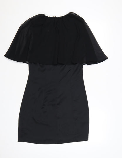 Marks and Spencer Women’s Black Size 8 Sheath Cape Dress