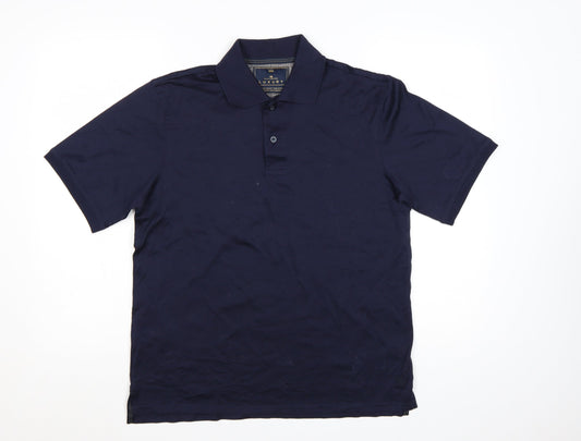 Marks and Spencer Blue Harbour Luxury Men's Navy Blue Cotton Polo Shirt S