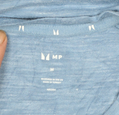 MP Men's Blue Athletic Fit Short Sleeve Gym T-Shirt Size M