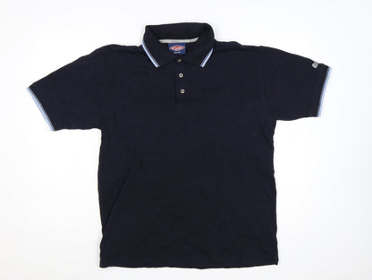 Lee Cooper Men’s Blue Cotton Short Sleeve Polo Shirt Size M