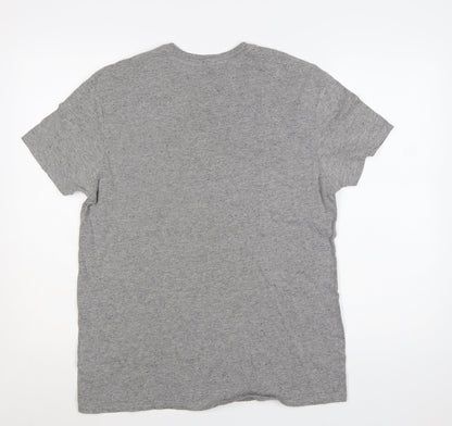 Harry Potter Hufflepuff Quidditch Grey Men's L Graphic T-Shirt