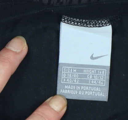 Nike Women's Black Slim Fit Short Sleeve Sports T-Shirt M