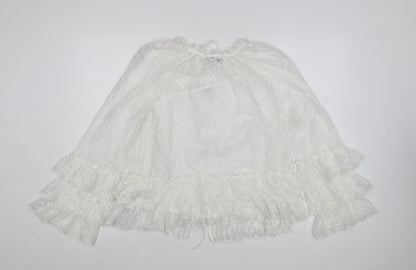 Marks and Spencer Womens Ivory Lace Ruffle Kimono Blouse Size 8