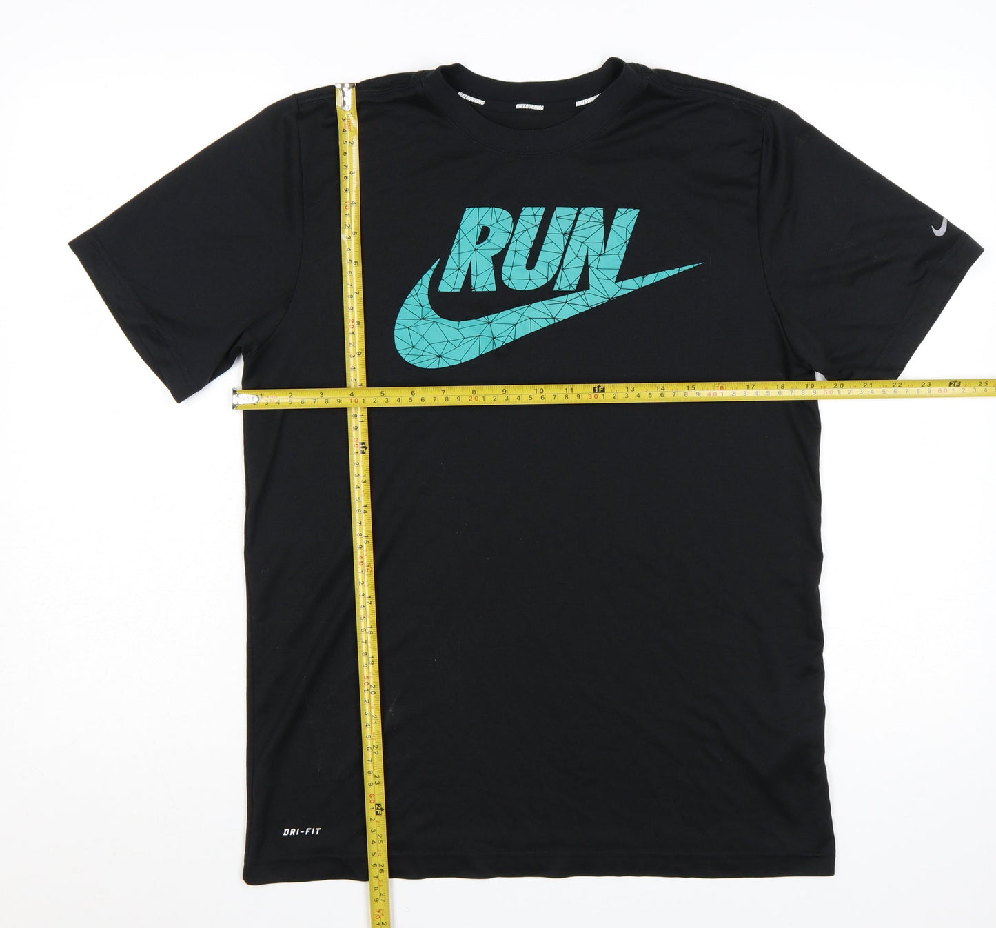Nike Men's Black Dri-FIT RUN Graphic Short Sleeve T-Shirt Size M