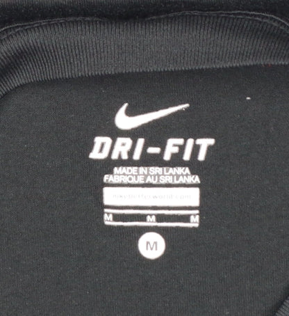 Nike Men's Black Dri-FIT RUN Graphic Short Sleeve T-Shirt Size M