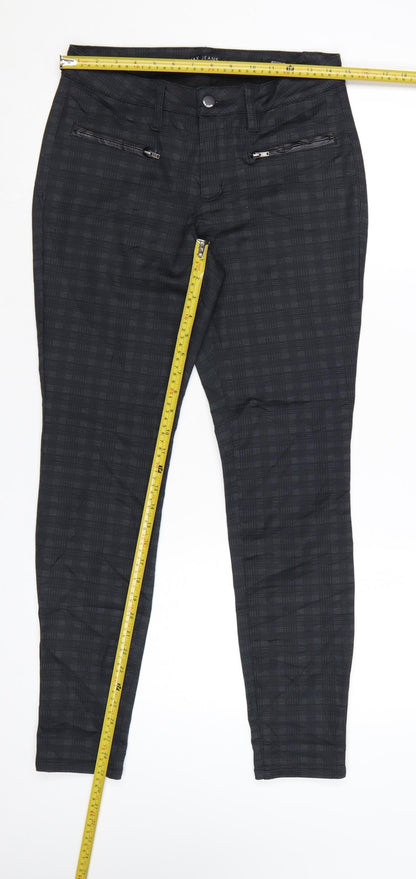 Max Jeans Women's Black Check Jegging Trousers Size 6 Slim Fit