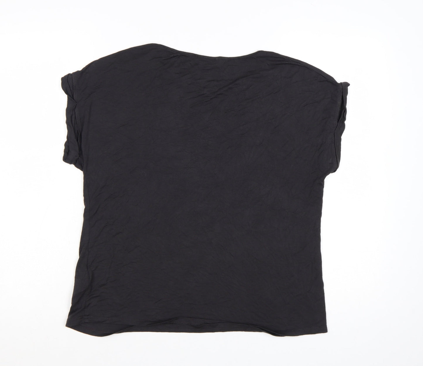 Mint Velvet Women's Black Sequin Star T-Shirt Size L