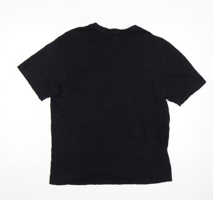 Element Men's Black Regular Fit Graphic T-Shirt L 100% Cotton