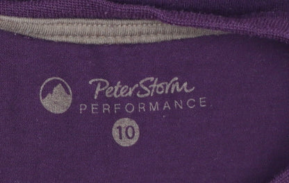 Peter Storm Women's Purple Graphic Performance T-Shirt Size 10